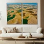Kit 2 Quadros Decorativos Paisagem Mar Areia 125x90 cm