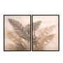 Kit 2 Quadros Folhas de Bananeira Botânica Minimalista Decoração Sala Moderna