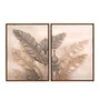 Kit 2 Quadros Folhas de Bananeira Botânica Minimalista Decoração Sala Moderna