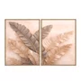 Kit 2 Quadros Folhas de Bananeira Botânica Minimalista Decoração Sala Moderna