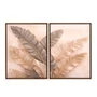 Kit 2 Quadros Folhas de Bananeira Botânica Minimalista Decoração Sala Moderna