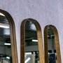 Kit de Espelhos Retangulares Arredondados Borda Amadeirada Cor Imbuia 120x170 cm
