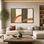 Kit de Quadros Abstratos Orgânicos Verde Oliva e Terracota Efeito Texturizado