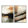 Kit de Quadros Arte Abstrata Estilo Industrial Moderno 90x120cm Cada Quadro