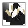 Kit de Quadros Arte Abstrata Moderna em Preto e Dourado 100x100cm Cada Quadro