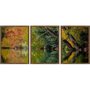 Kit de Quadros Decorativos Natureza Folhas de Outono Kit com 3 Quadros de 60x80cm