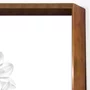 Kit de Quadros Florais Branco e Dourado Moldura Laqueada Bronze 70x70 cm Cada Quadro