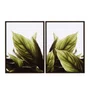 Kit de Quadros Folhas Verdes Botânico Decoração Moderna Minimalista e Serena