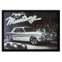 Poster 3D Ford Mustang Prata 1966 70x50cm com/sem Moldura