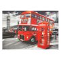 Poster 3D Londres Ônibus Vermelho Red Bus 70x50cm com/sem Moldura