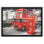 Poster 3D Londres Ônibus Vermelho Red Bus 70x50cm com/sem Moldura