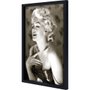 Poster com Moldura Diva Marilyn Monroe em Preto e Branco s/ Vidro 60x90cm