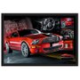 Poster com Moldura Ford Shelby GT-500 Vermelho s/ Vidro 90x60cm