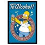 Poster com Moldura Homer Simpson Brinde ao Álcool s/ Vidro 60x90cm