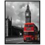 Poster com Moldura Londres Inglaterra Red Bus sem Vidro 40x50cm