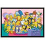 Poster com Moldura Os Simpsons Todo o Elenco 94x64cm