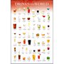 Poster Drinks pelo Mundo 60x90cm com/sem Moldura