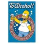 Poster Homer Simpson Brinde ao Álcool 60x90cm com/sem Moldura