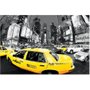Poster Nova York na Hora do Rush Táxi Amarelo 90x60cm com/sem Moldura