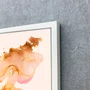 Quadro Abstrato Arte em Movimento Moderna e Sofisticada com Moldura e Vidro