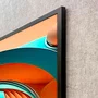 Quadro Abstrato Arte Moderna Colorida com Esferas Estilo 3D com Moldura e Vidro