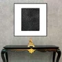 Quadro Abstrato Arte Moderna em Preto e Branco com Moldura e Vidro