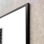 Quadro Abstrato Arte Moderna em Preto e Branco com Moldura e Vidro