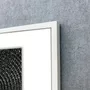 Quadro Abstrato Arte Moderna em Preto e Branco com Moldura e Vidro