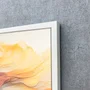 Quadro Abstrato Arte Moderna Ondas Coloridas com Moldura e Vidro
