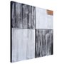 Quadro Abstrato Black and White Pintura em Tela 100x100cm