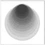 Quadro Abstrato Circular Profundo Preto e Branco Moderno com Moldura e Vidro