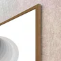 Quadro Abstrato Circular Profundo Preto e Branco Moderno com Moldura e Vidro