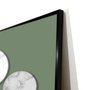 Quadro Abstrato Círculos em Fundo Verde Musgo com Moldura Filete Preta: Decor Moderna