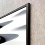 Quadro Abstrato Comtemporâneo em Cores Quentes e Vivas com Moldura e Vidro