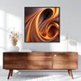Quadro Abstrato Dinâmico Colorido com Estilo 3D Moldura e Vidro