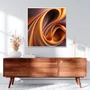 Quadro Abstrato Dinâmico Colorido com Estilo 3D Moldura e Vidro
