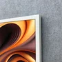 Quadro Abstrato Dinâmico Colorido com Estilo 3D Moldura e Vidro