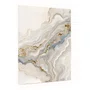 Quadro Abstrato Efeito Mármore Moderno em Tons de Bege Ocre e Cinza Minimalista