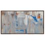 Quadro Abstrato em Tela Canvas com Moldura Cor Mel 160x90cm