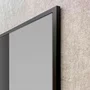 Quadro Abstrato em Tons de Cinza Arte Geométrica Moderna com Moldura e Vidro