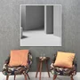 Quadro Abstrato em Tons de Cinza Arte Geométrica Moderna com Moldura e Vidro