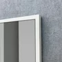 Quadro Abstrato em Tons de Cinza Arte Geométrica Moderna com Moldura e Vidro