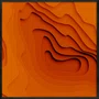 Quadro Abstrato Estilo Relevo Arte Orgânica Moderna com Moldura e Vidro