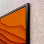 Quadro Abstrato Estilo Relevo Arte Orgânica Moderna com Moldura e Vidro