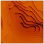 Quadro Abstrato Estilo Relevo Arte Orgânica Moderna com Moldura e Vidro