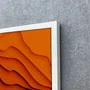 Quadro Abstrato Estilo Relevo Arte Orgânica Moderna com Moldura e Vidro