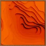 Quadro Abstrato Estilo Relevo Arte Orgânica Moderna com Moldura e Vidro