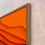 Quadro Abstrato Estilo Relevo Arte Orgânica Moderna com Moldura e Vidro