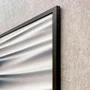 Quadro Abstrato Fluxo de Cores Quentes e Vivas Impactante com Moldura e Vidro