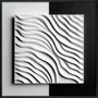 Quadro Abstrato Geométrico do Design Moderno ao Contraste com Moldura e Vidro